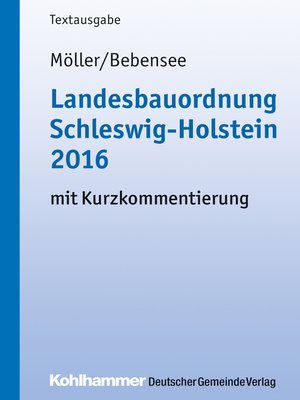 cover image of Landesbauordnung Schleswig-Holstein 2016